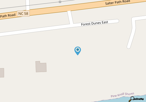 Seacluded Tree House, Oceanfront House in Pine Knoll Shores, NC! map location