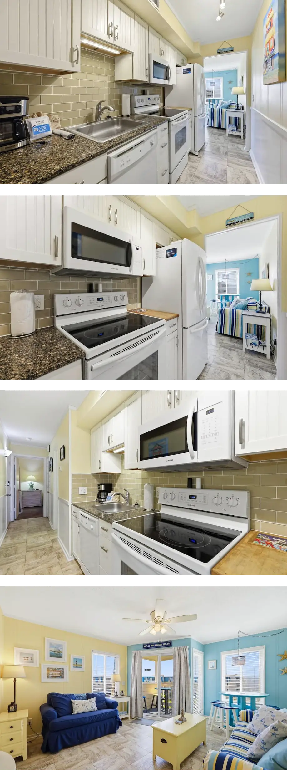 Third-floor courtyard condo with balcony...